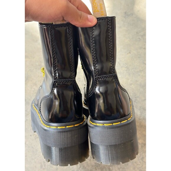 Dr. Martens JADON MAX Platform Combat Boots Vegan Black Oxford Women's US 6 - Picture 8 of 10